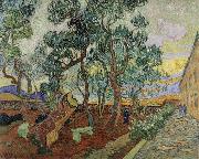 Vincent Van Gogh The Garden of the Asylum in St.Remy painting